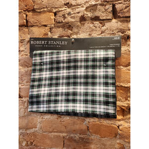 New! Robert Stanley Plaid Table Runner